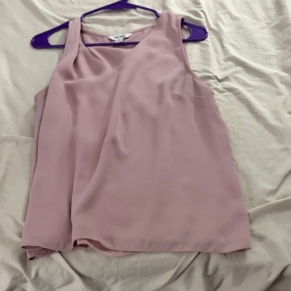 Nine West Mauve Sleeveless Blouse
